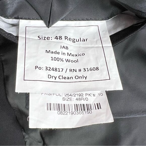 Jos A Bank black Chelsea traveler wool blazer size 48 regular - Picture 10 of 11